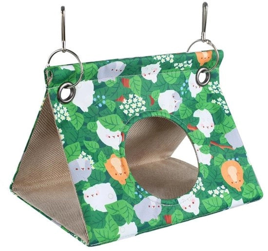 Mattezza per uccelli - Casa per pappagalli - Materiale: poliestere - Grilletto metallico - Dimensioni: 17x10x12cm - Adatto per fiori di passiflora - Nido per uccelli