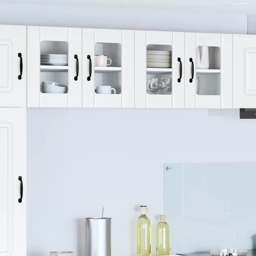 Pensile da cucina | Mobile in vetro da parete LUCCA Bianco 60 x 31 x 40 cm