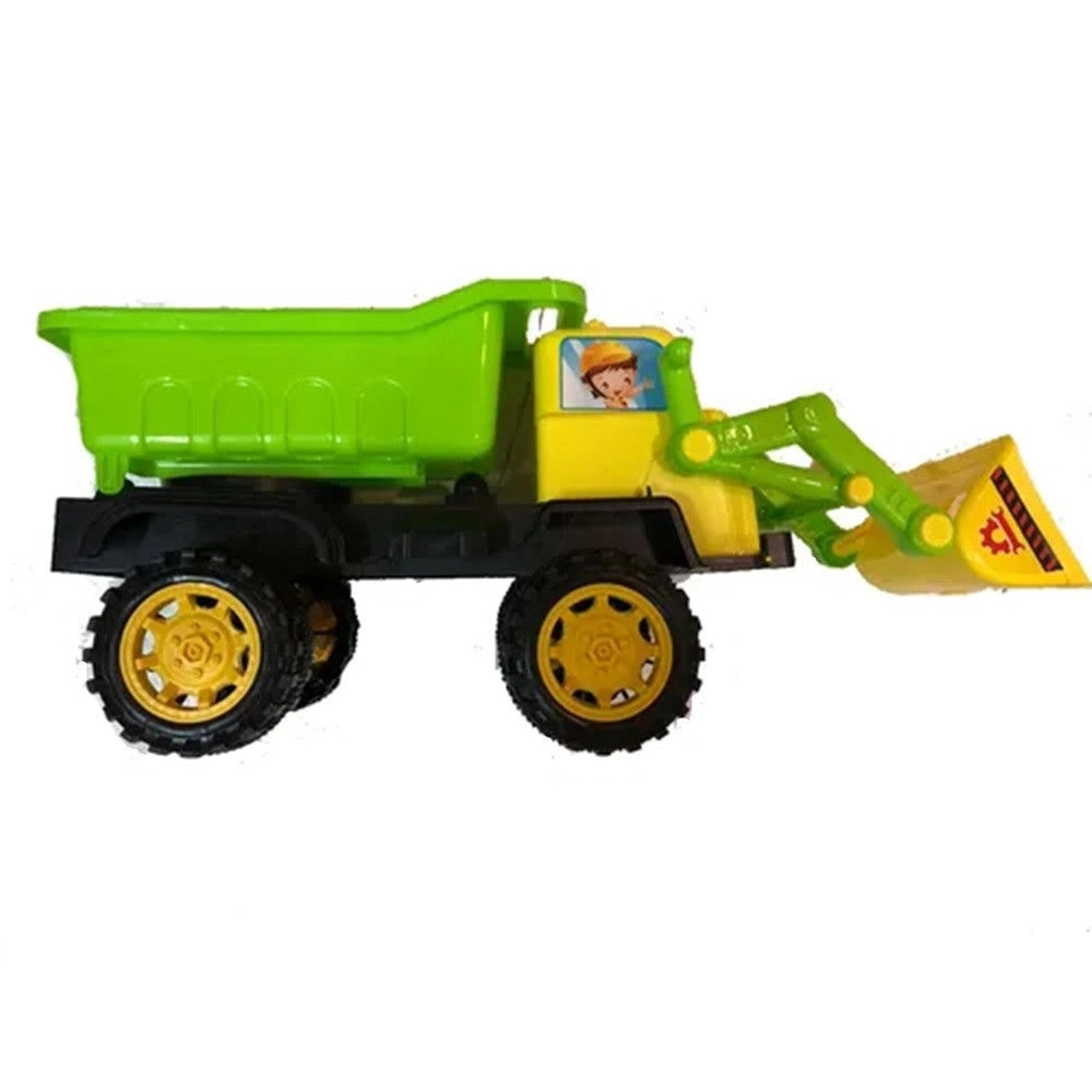 Trade Shop - Grande Camion Ruspa Di Plastica Con Ruote Pala Escavatrice Giocattolo 29x20cm 258302 -