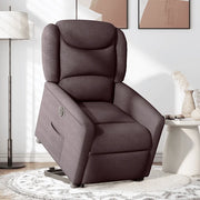 Poltrona Alzapersona Reclinante Elettrica Marrone Scuro Tessuto 3303219