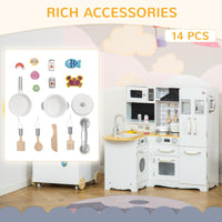 Cucina Giocattolo per Bambini 82x65x87 cm in Legno Bianco