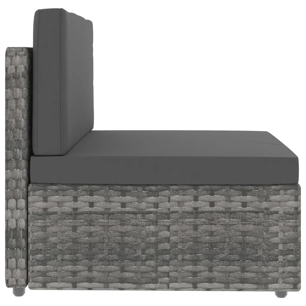 Seduta Centrale Modulare in Polyrattan Grigia CFW3321322