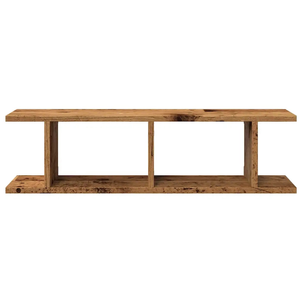 Mensole da Parete 2pz Legno Vecchio 75x18x20 cm in Truciolato 856598
