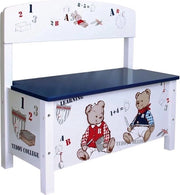 Cassa di Giocattoli - Cassa di Deposito per Giocattoli - Cassa per Bambini con Spazio di Deposito - Cassa di Giocattoli per Bambini – Scatola di Giocattoli – Cassa di Deposito – Cestini di Deposito – Bianca - 29 x 62,5 x 58,5 cm
