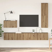 vidaXL Set di mobili TV 4 pcs rovere artigianale 200 x 30 x 30 cm
