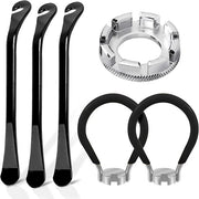 Kit di chiavi per bicicletta, luci per pneumatici bicicletta metallica e 10-15 chiavi a stella universali per pneumatici bicicletta attrezzi in acciaio per il mantenimento e l'aggiustamento delle ruote bicicletta