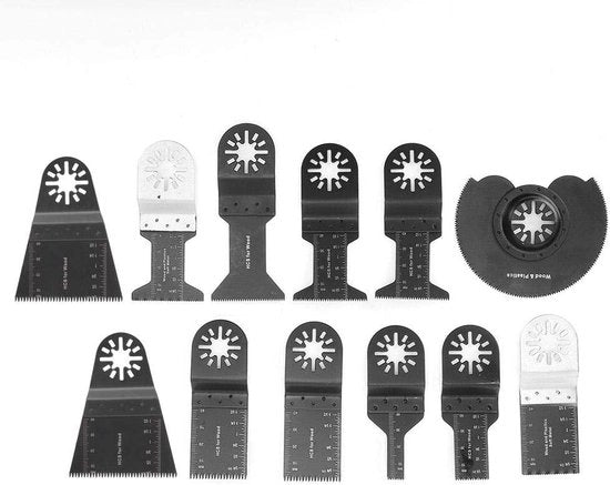 Set di Lame a Oscillazione per Seghe - 12 Pezzi Multifunzionale per Legno e Acciaio