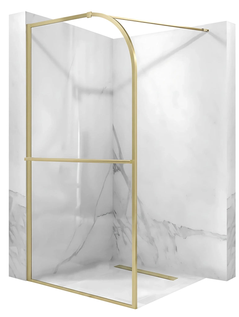 Parete Doccia Rea Sky Brush Gold 120