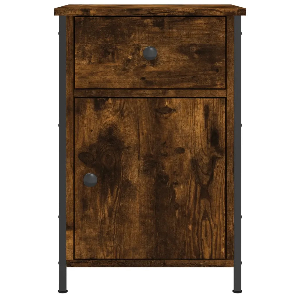 Comodino-Tavolino da notte Rovere Fumo 40x42x60 cm Legno Multistrato 325304