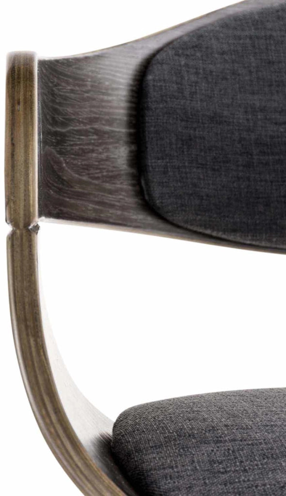 Set di 2 sedie Kingston in tessuto grigio/grigio scuro
