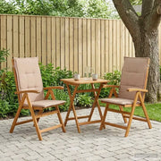 Sedie da giardino reclinabili 2 pz Naturale 42041430