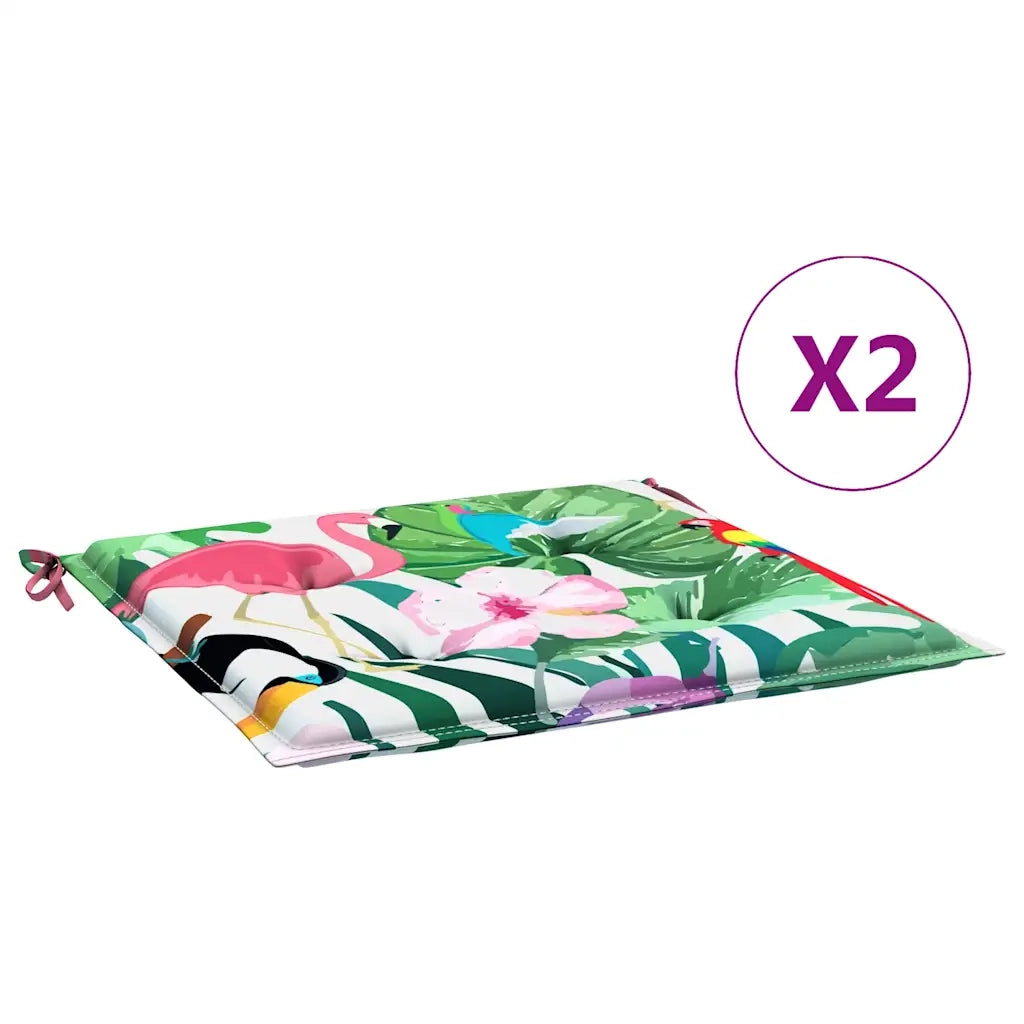 Cuscini per Sedia 2 pz Multicolore 50x50x4 cm in Tessuto