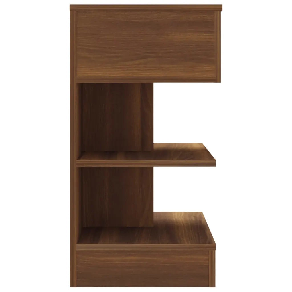 Comodino Rovere Marrone 40x35x65 cm in Legno Multistrato 816045