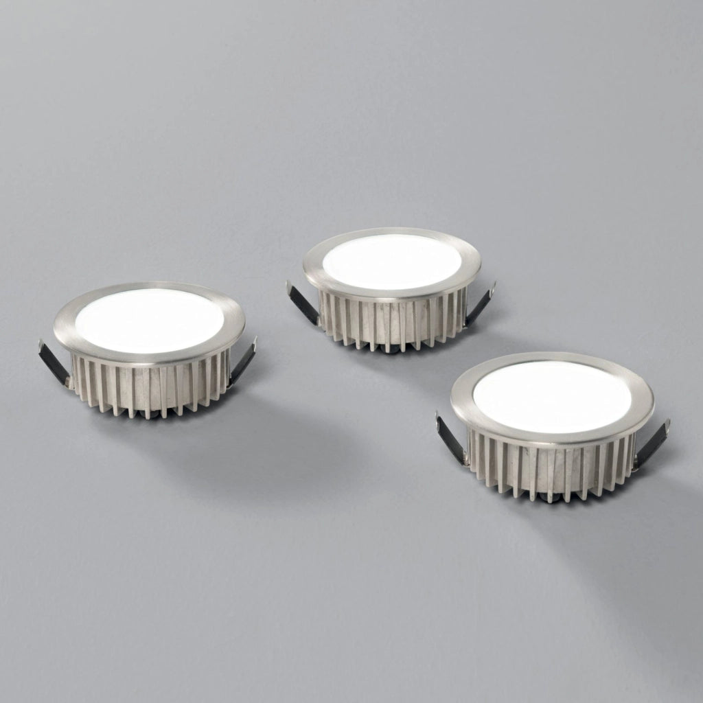 INCASSO LED FUSION NIKEL 3 PEZZI 5W 1200LM 4000K 7X3,2CM