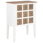 Credenza credenza consolle bianca contenitore 80 cm in legno massello 4402224