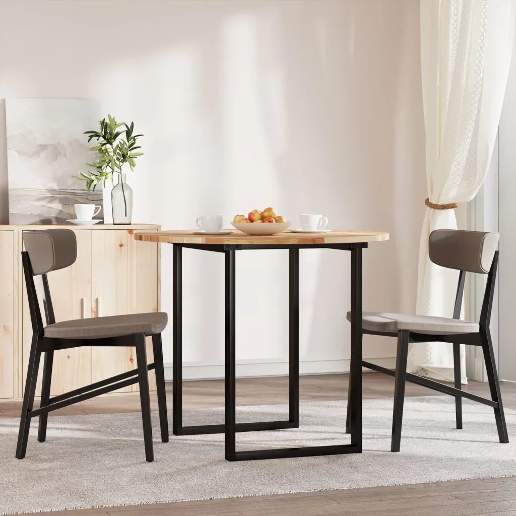 Piano Tavolo Rotondo Ø90x2 cm in Legno Massello di Acacia 4008699