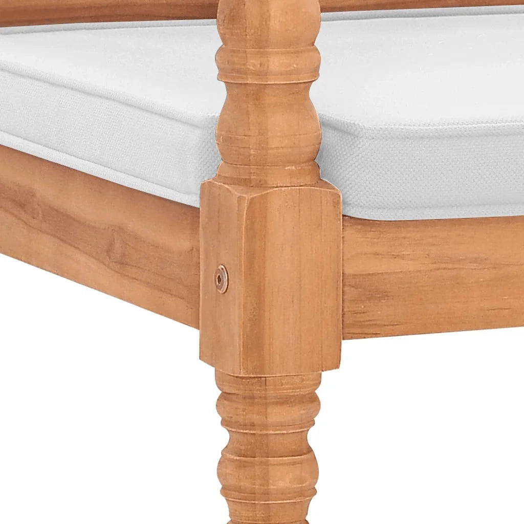 Panchina Batavia con Cuscini 120 cm in Teak 43057