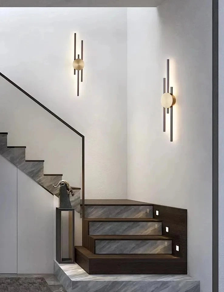 Lampada Da Parete Led App1437-w Black Gold
