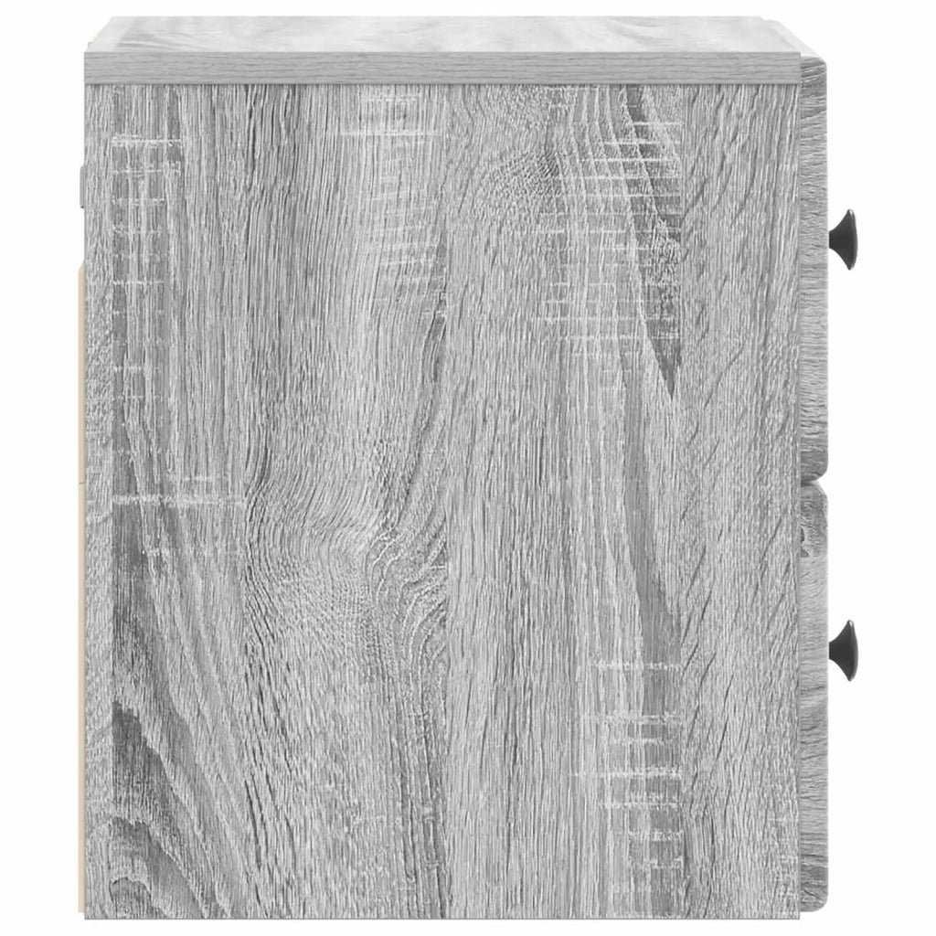 Mobiletto da notte a muro 2 pcs Grigio Sonoma 34,5 x 33 x 40 cm 899158