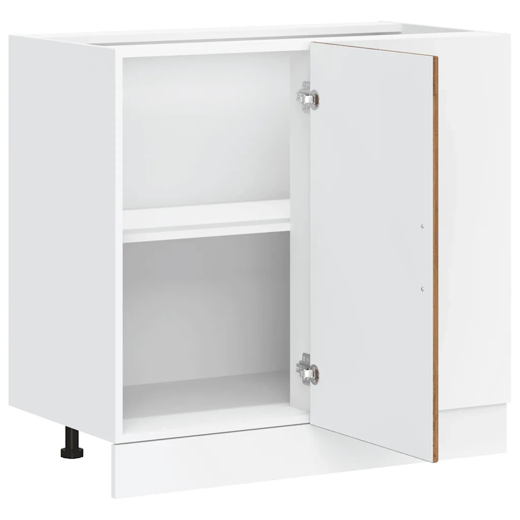 Mobile da cucina pratico Kalmar finitura legno anticato 86 x 46 x 81,5 cm spazio ottimizzato piedini regolabili legno composito finitura legno anticato 02_0050520