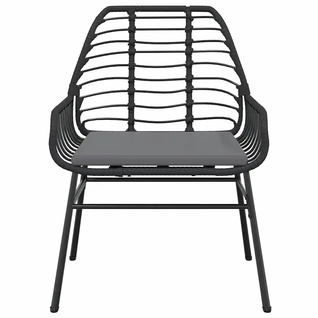 Set da Pranzo da Giardino 3 pz | Set Salotto da Giardino con Cuscini Polyrattan Vetro