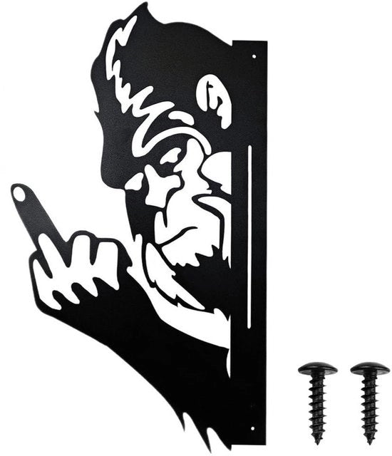 Decorazione Metallica Bigfoot con Pollice - Materiale in Acciaio Durissimo - Facile da Installare - Design Accattivante - Regalo Unico - Tavolo da Giardino