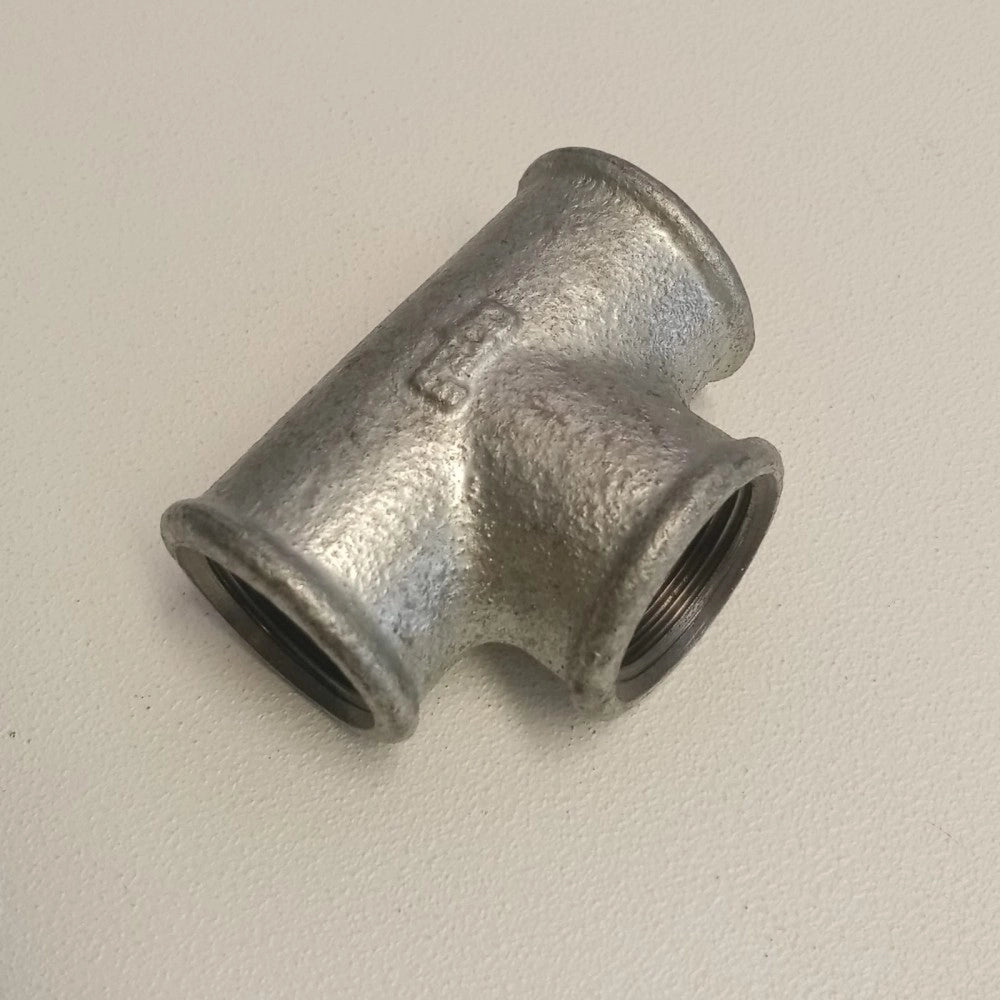 Raccordo fff da 2'' tee t ghisa zincata malleabile raccordo di connessione a 3 vie