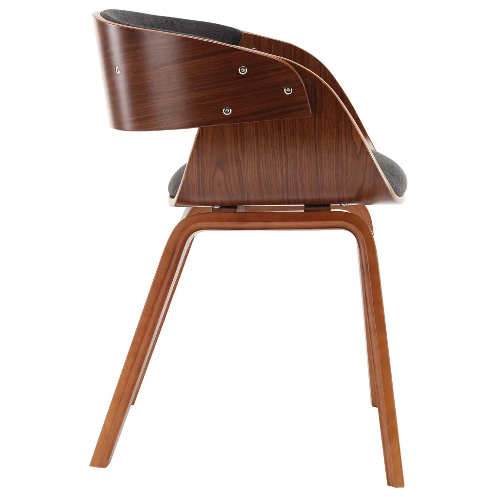 Sedie da Pranzo 6 pz Legno Curvato e Tessuto Grigio 278861