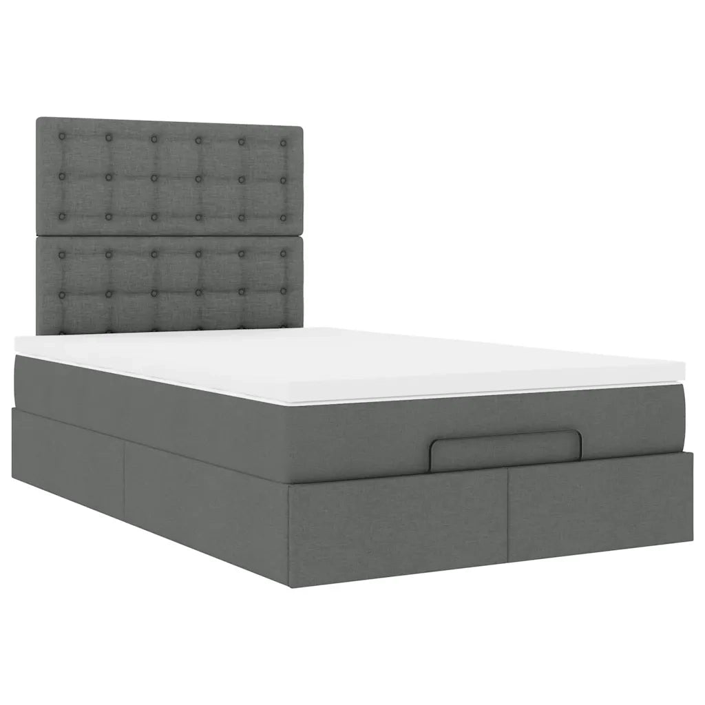 Struttura Letto Pouf con Materasso 120x200 cm in Tessuto 3313314