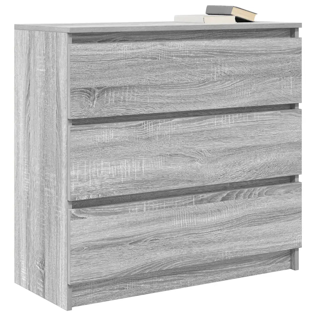 Credenza Grigio Sonoma 80x35x76 cm in Legno Multistrato 861738