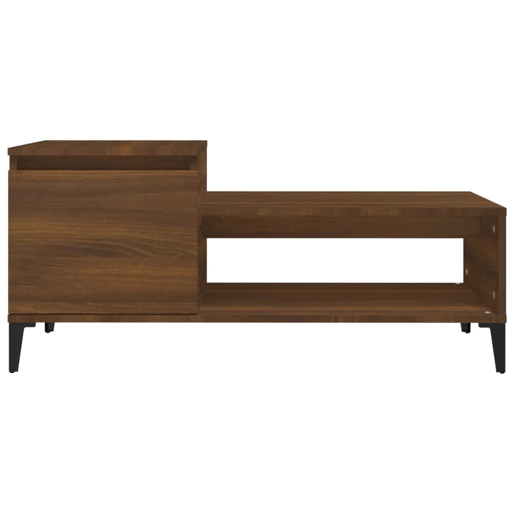 Tavolino da Salotto Rovere Marrone100x50x45cm Legno Multistrato cod mxl 26111