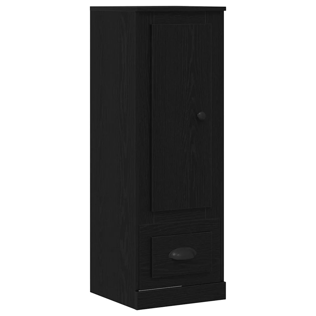 Credenza | Highboard Rovere Nero 132 x 35.5 x 103.5 cm Legno multistrato