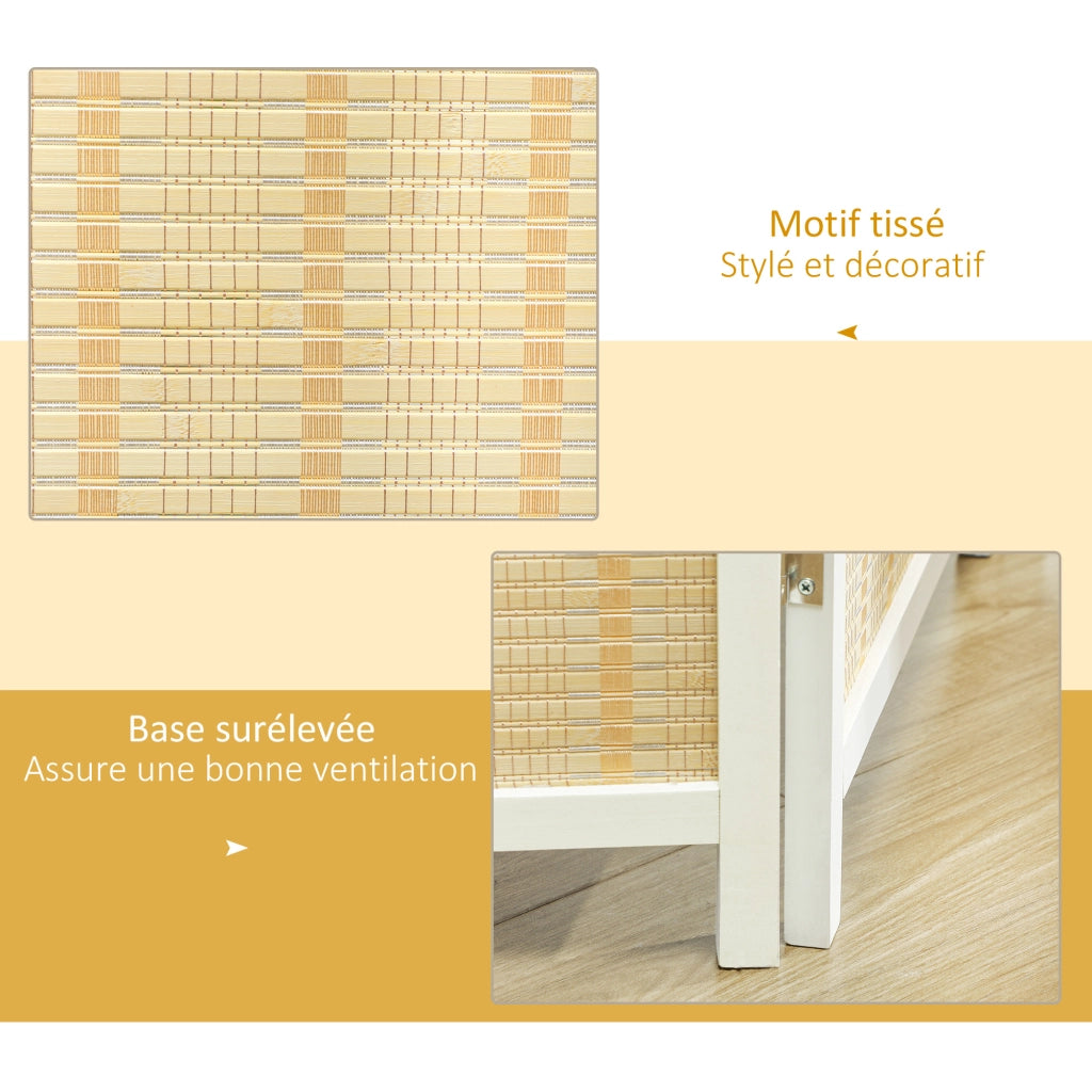 Paravento in legno ¨C zephmum ¨C 4 pannelli 180x180 cm naturale