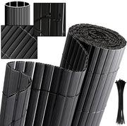 Schermo per giardino in PVC da 0,9x3m per la privacy – separazione per giardino e schermo per balcone da 0,9x3m in grigio