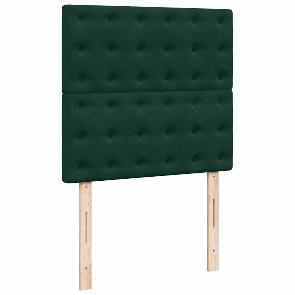 Giroletto a Molle con Materasso Verde Scuro 100x200 cm Velluto 3293149