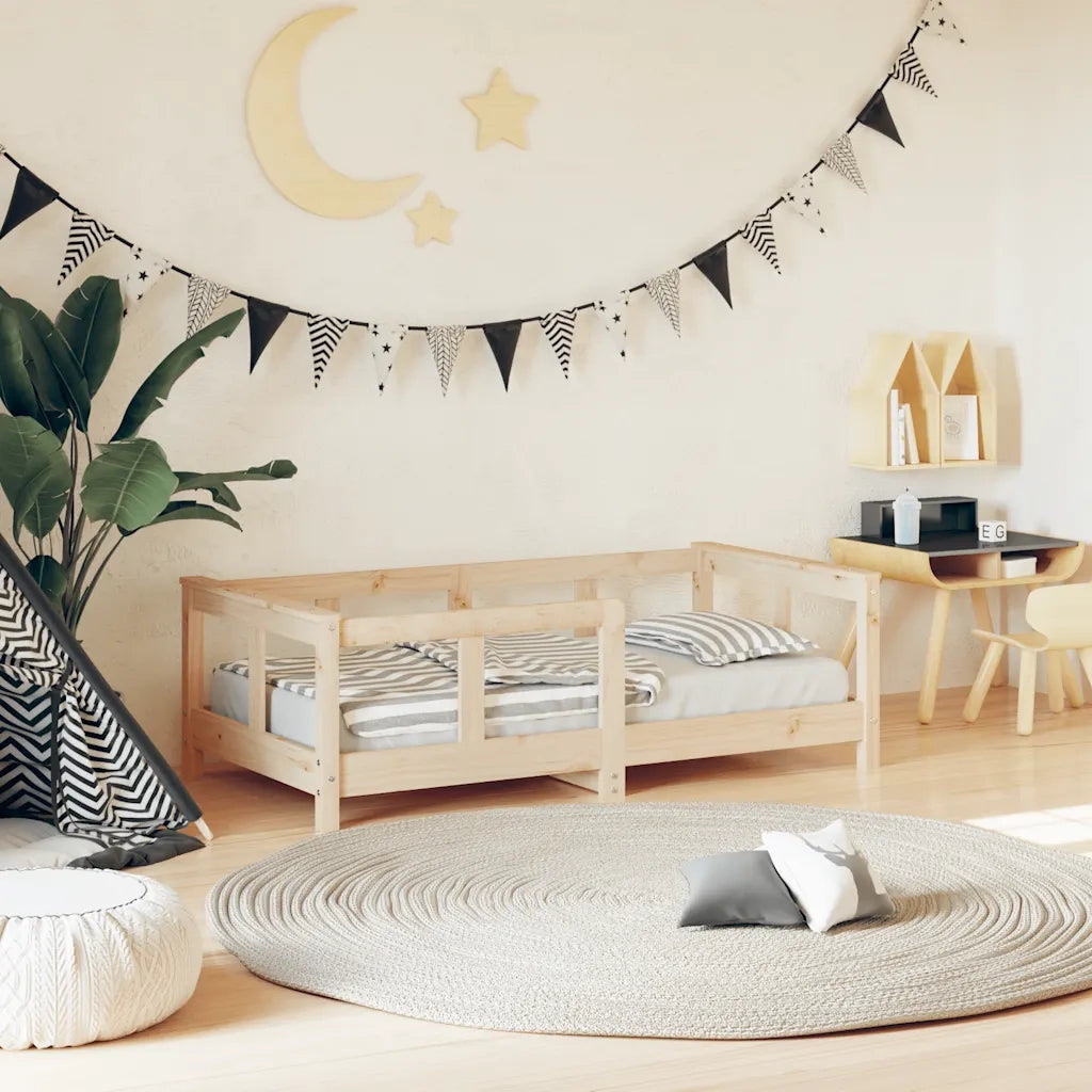 Giroletto per Bambini-Struttura Letto Bambini 70x140 cm in Legno Massello di Pino 766599