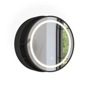 Vicco Specchio contenitore bagno Nero 50 x 50 cm con 5 vani portaoggetti