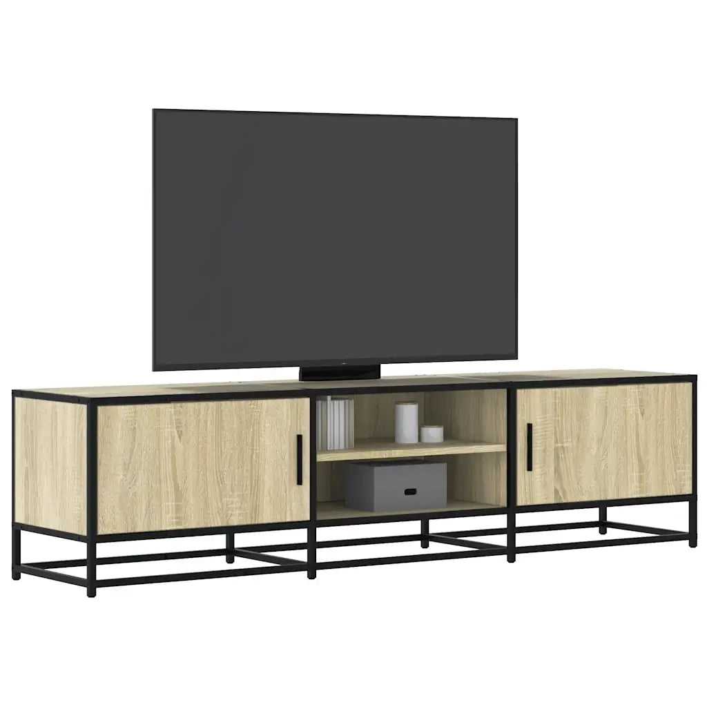 vidaXL Mobile TV Rovere Sonoma 160x35x41cm Legno Multistrato e Metallo