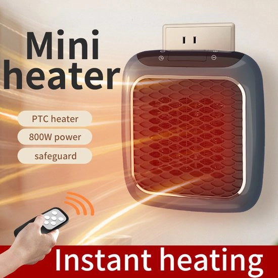 Calefazioni elettriche - Riscaldamento aeree ricaricabile con telecomando, radiatore soffiatore ceramico mini, bagno, risparmio energetico, riscaldamento elegante, 800 W di riscaldamento con timer 12 ore, termostato