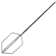 Trade Shop - Frusta In Acciaio Zincato Per Miscelatore Pittura Colla Malta Lunghezza 40 Cm -