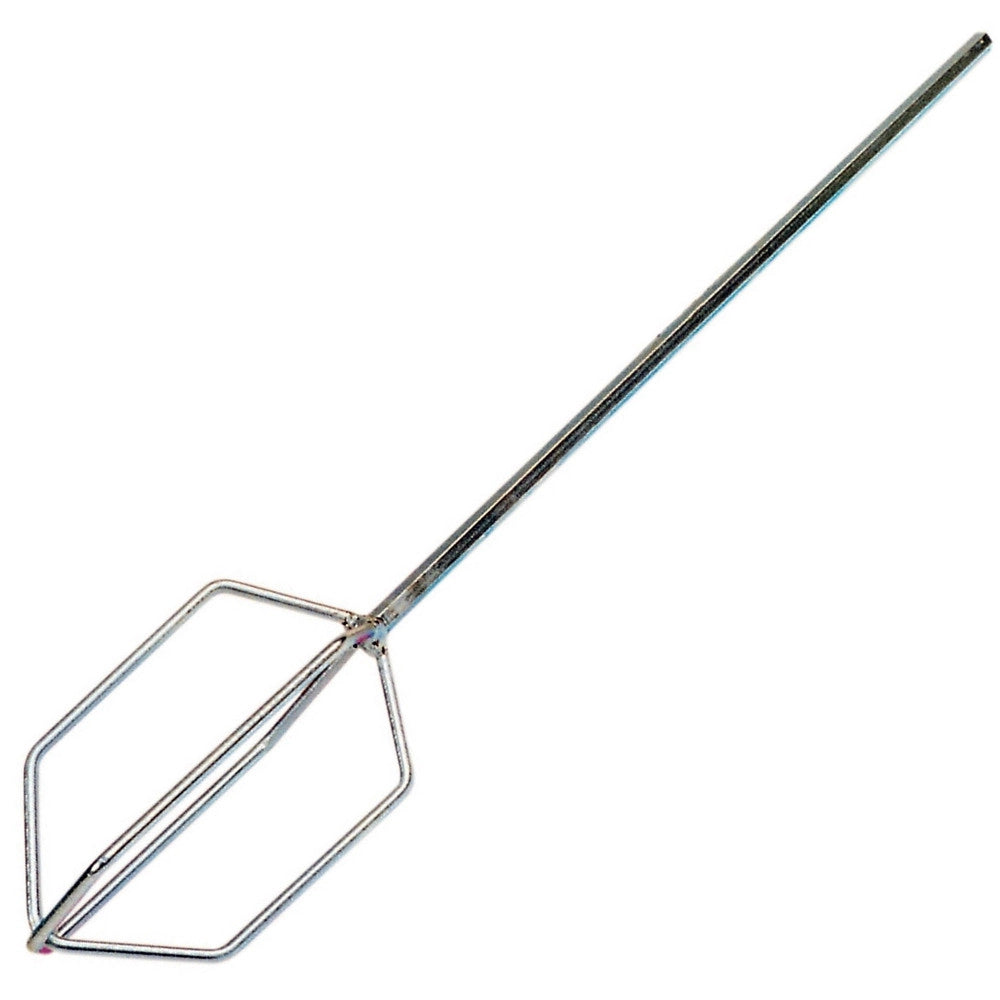 Trade Shop - Frusta In Acciaio Zincato Per Miscelatore Pittura Colla Malta Lunghezza 40 Cm -