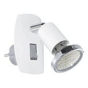 Applique Moderna Mini 4 Acciaio Bianco 1 Luce Gu10 2,8 Ip20
