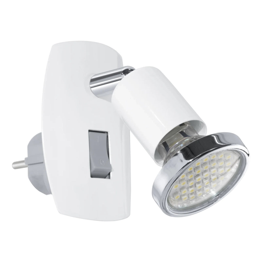 Applique Moderna Mini 4 Acciaio Bianco 1 Luce Gu10 2,8 Ip20