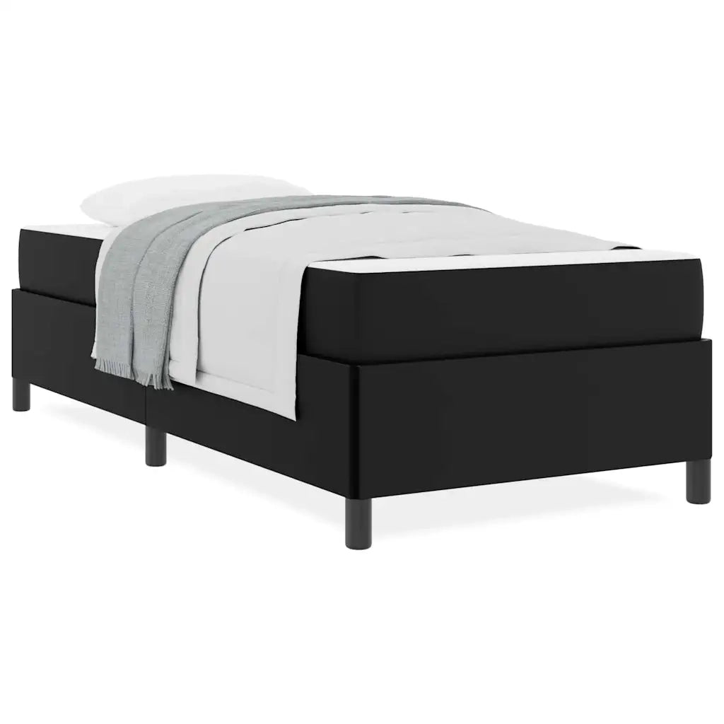vidaXL Struttura letto con materasso Nero 90 x 190 cm Pelle sintetica