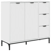 Credenza | Madia | Buffet da pranzo | Armadio da pranzo Bianco Lucido 89,5 x 33 x 82 cm Legno multistrato