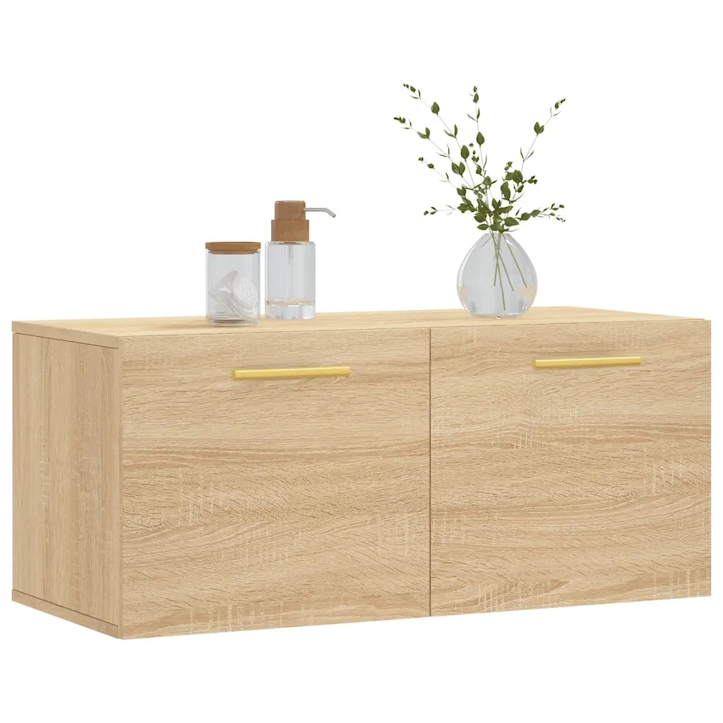 Mobile a Parete Rovere Sonoma 80x36,5x35 cm Legno Multistrato 830063
