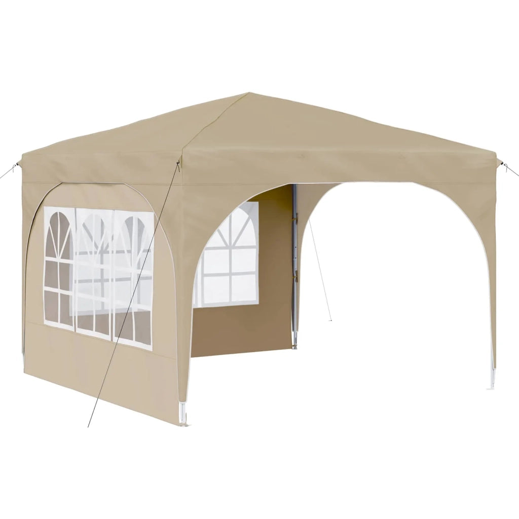 Tenda per feste a pop-up-Gazebo 290 x 290 x 245 cm Crema 831795