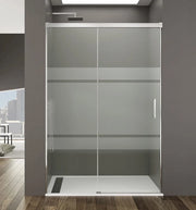 Box doccia frontale BASIC 1 fisso + 1 scorrevole 165-170 cm (66-71) cromo lucido vetro frost