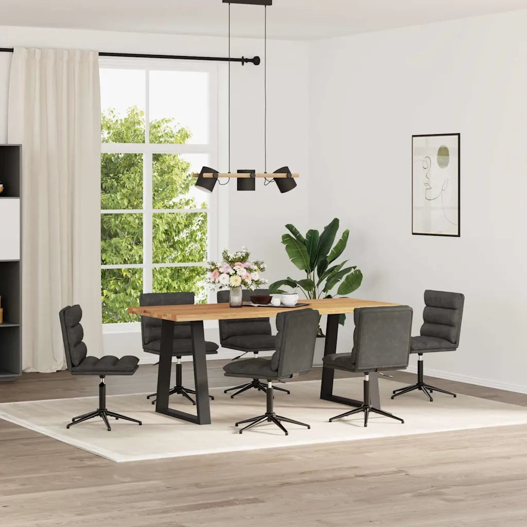 vidaXL Sedie da Pranzo 6 pz Nere in Similpelle