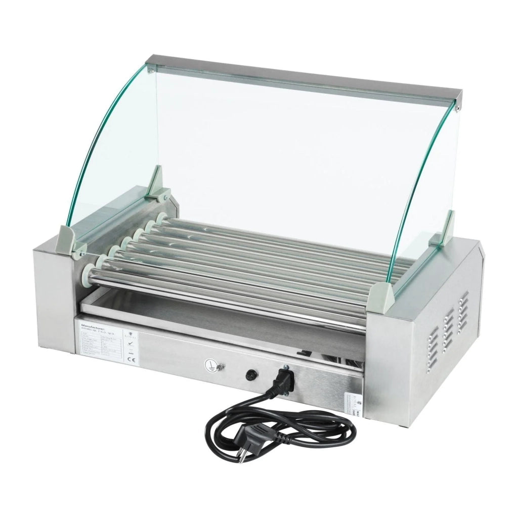 Macchina professionale per hot dog in acciaio inox per 12 salsicce 1400 watt 3614090